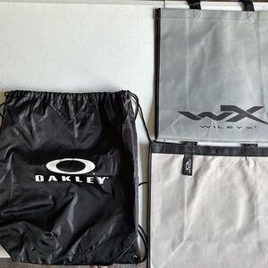 Oakley And Wiley X Reusable Tote Bags.  New.  Never Used